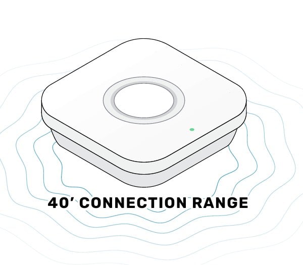 Spotlight base station with 40 foot connection range